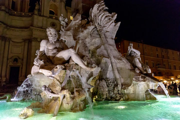 Fototapeta na wymiar Fontana dei Fiumi