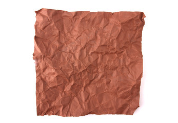 Crumpled paper against a white background.