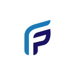 F p Initial Letter Logo Vector element. Initial logo template - obrazy, fototapety, plakaty
