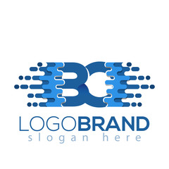 BO Initial Letter Pixel Icon Vector Logo element. Initial Letter speed logo template