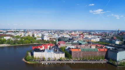 Beautiful summer panorama of Helsinki, Finland