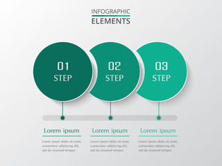 Fototapeta premium Step by step infographic.