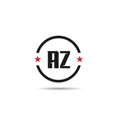 Initial Letter AZ Logo Template Design