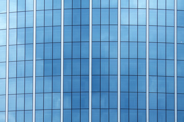 blue glass facade for background