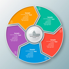 Abstract 3D Paper Infographics