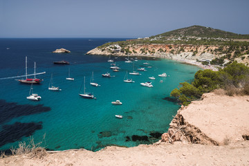 Obraz premium Bucht von Cala D 'Hort auf Ibiza