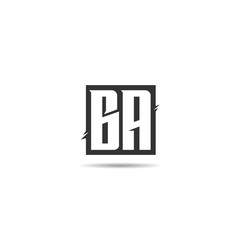Initial Letter BA Logo Template Design