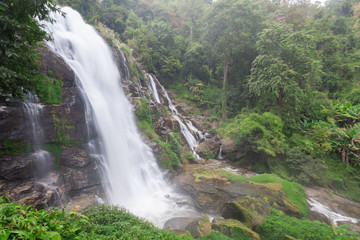 Wachirathan Waterfall, the popular place in Chiang Mai , Thailand