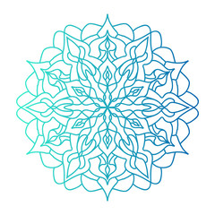 colorful gradient mandala pattern for logo design  coloring books