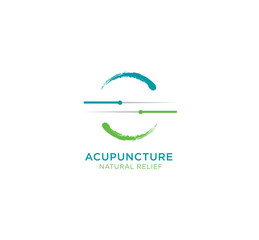Acupuncture Natural Relief Vector Illustration Concept