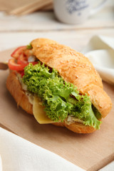 Croissant with vegetables