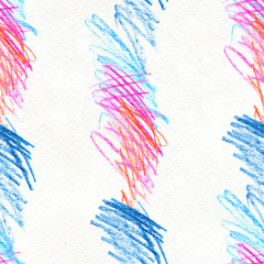 Abstract seamless scribble background. Fantasy modern colorful pattern. Vibrant art chaos backdrop.