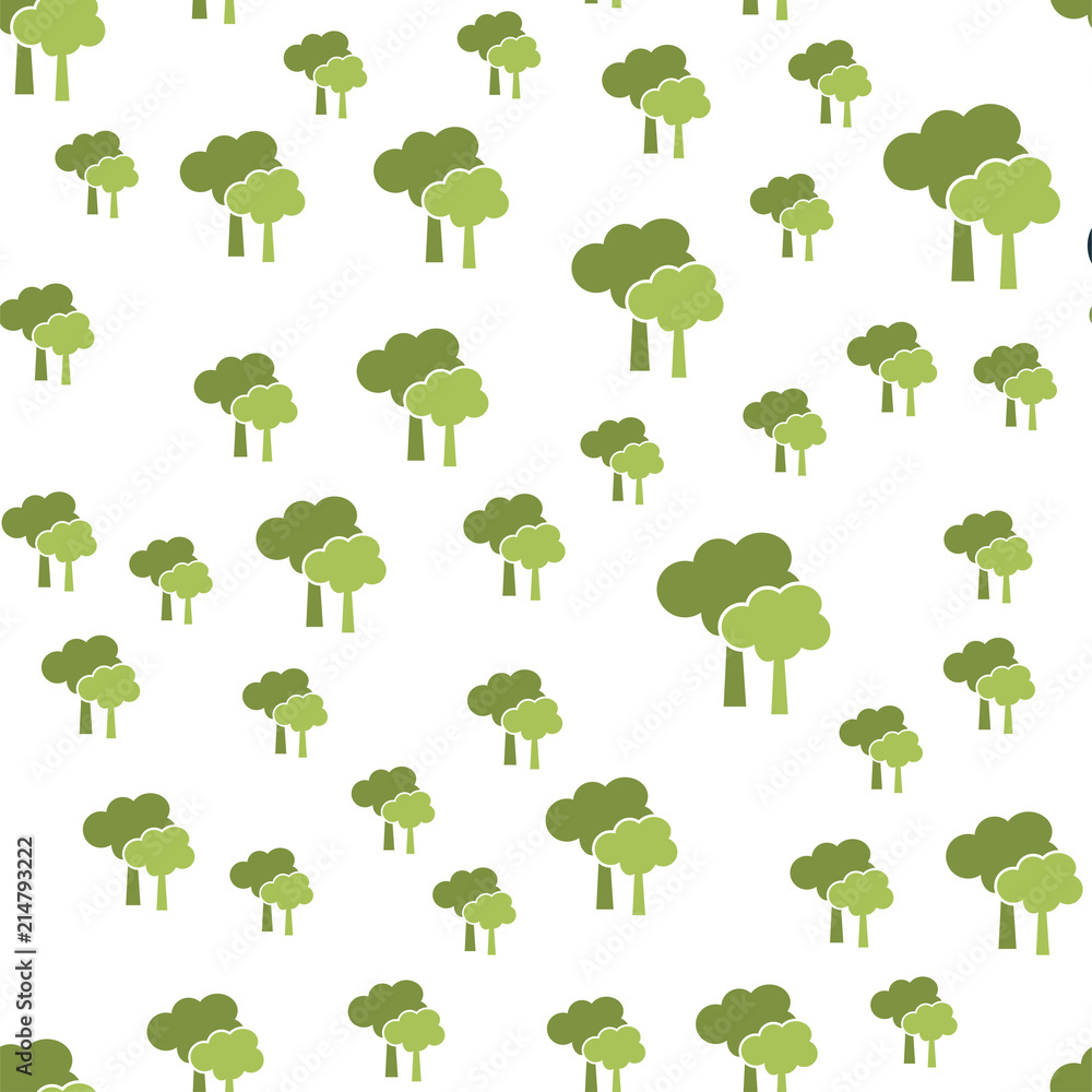 Poster trees seamless pattern cover. trees icon creative design. wallpaper, web design, textile, printing a