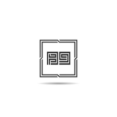 Initial Letter BG Logo Template Design