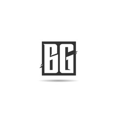 Initial Letter BG Logo Template Design
