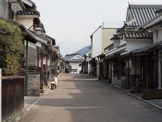 Good old town at Udatsu no Machinami, Tokushima, Japan うだつの町並み
