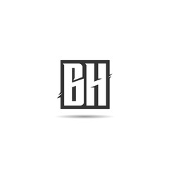 Initial Letter BH Logo Template Design