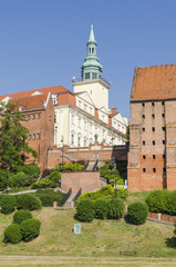 Fototapeta na wymiar Town hall and granary in Grudziadz, Poland
