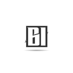 Initial Letter BI Logo Template Design