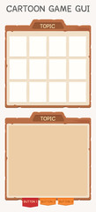 Cartoon game gui set