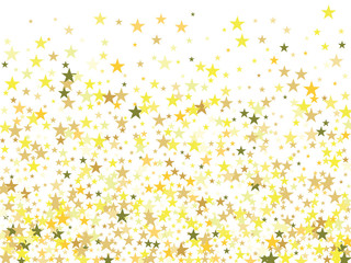 Gold Stars Confetti Vector Magic Cosmic Light Garland. Christmas Birthday Party Scatter Gamour Sparkles Glowing Celebration Decoration. Noble Rich New Year Holiday Premium Texture Star Dust Explosion.
