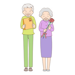 お祝い_全身_老夫婦1