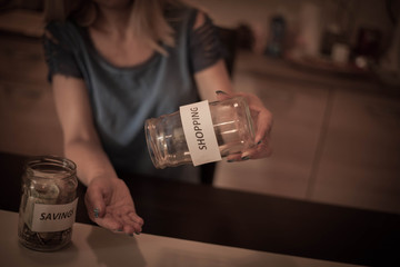 I don't have money for shopping.