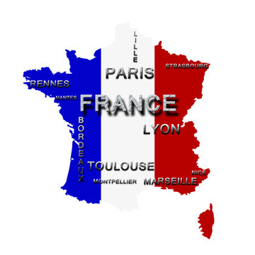 Carte de France - Top 10 - Sans Contour