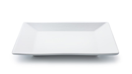 White empty square plate