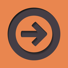 direction arrow icon isolated. Flat design