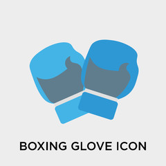 Boxing glove icon vector sign and symbol isolated on white background, Boxing glove logo concept