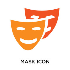 Mask icon vector sign and symbol isolated on white background, Mask logo concept