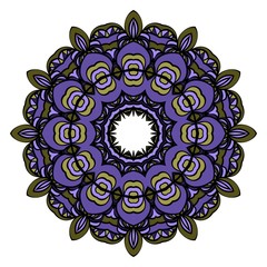Modern floral ornament. Vector color mandala illustration, Designed for Web, Greeting Card, Poster, Label and Other