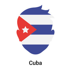 Cuba icon vector sign and symbol isolated on white background, Cuba logo concept