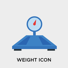 Weight icon vector sign and symbol isolated on white background, Weight logo concept