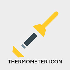 Thermometer icon vector sign and symbol isolated on white background, Thermometer logo concept