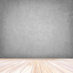 Empty wooden table texture isolated on white cement background : Top view of plank wood for graphic stand product, interior design or montage display your product.