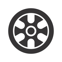 tire logo. wheel icon. circle symbol. vector eps 08.