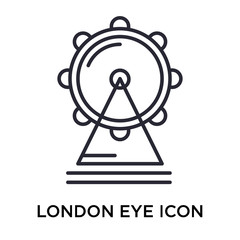 London eye icon vector sign and symbol isolated on white background, London eye logo concept