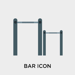 Bar icon vector sign and symbol isolated on white background, Bar logo concept