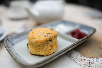 Delicious Breakfast Brownie With Strawberry Jam