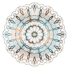 Creative floral mandala, decorative ornament. design for print fabric, tatto. vector.