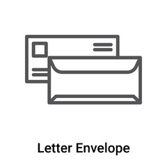 Letter Envelope icon vector sign and symbol isolated on white background, Letter Envelope logo concept