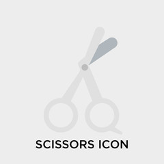 Scissors icon vector sign and symbol isolated on white background, Scissors logo concept