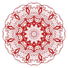 Mandala on a white background. Beautiful oriental, asian motives. Flower vector.