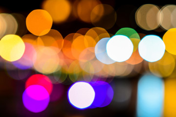 A night vision of city lights with manual focus on a large aperture gives a beautiful background...
