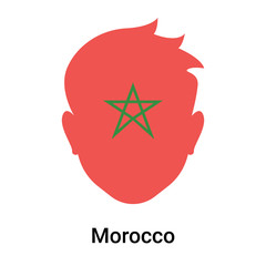Morocco icon vector sign and symbol isolated on white background, Morocco logo concept