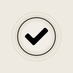 Web 2.0 button with check mark sign | Accept icon