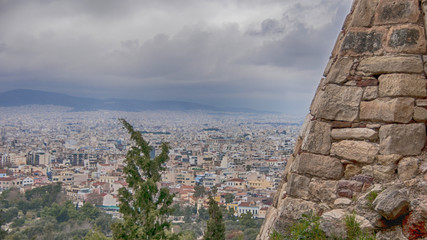 Fototapeta premium Panoramic view of Athens city in Greece 