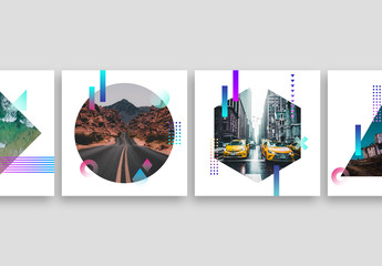 Social Media Photo Masks with Gradient Elements